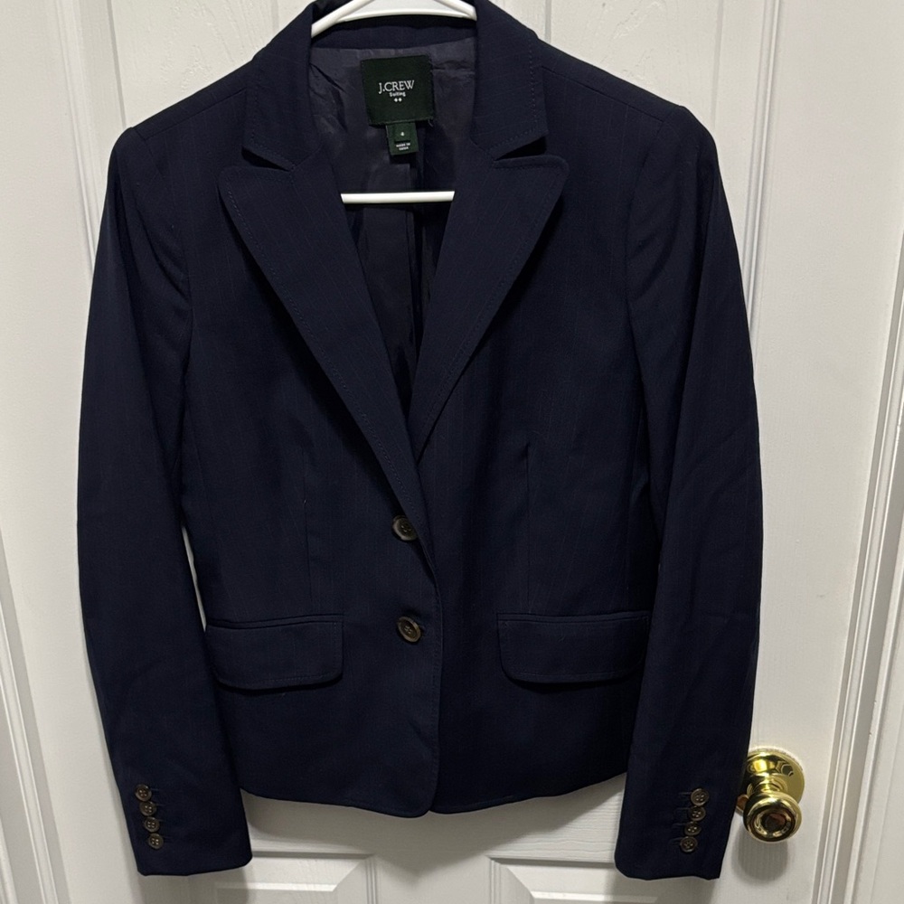 J. Crew Navy Blazer with Button Details